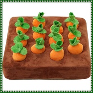 (CEUO) Interactive Dog ToysCarrot Snuffle Mat for Dogs Plush Puzzle Toys 2 in 1 Nosework Feed Games