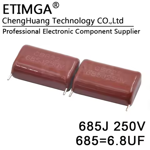 10PCS/LOT CBB Capacitor 685J250V 6.8UF 685J P27 Polypropylene Film Capacitor CBB21 CBB22 250V685J