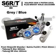 4-PISTON MONOBLOCK CALIPER PACKAGE S6R/T STAR / 8.1 + SATRIA FU NINJA 150 NINJA R RR PNP DISC 260/28