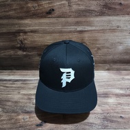 Primitive skateboard love now pay later logo black snapback hat