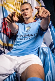 โปสเตอร์ Erling Haaland เออร์ลิง ฮาแลนด์ แมนเชสเตอร์ซิตี Manchester City Man City แมนซิตี้ Champions