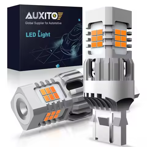 AUXITO 2Pcs Canbus T20 WY21W LED W21W 7440 Amber Car Turn Signal Light Lamp No Hyperflash No Error A
