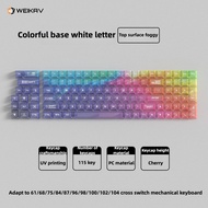 Weika Cherry Keycap PC Top Surface Foggy Through Colorful Keycap Transparent Theme Adapt To 68 75 87
