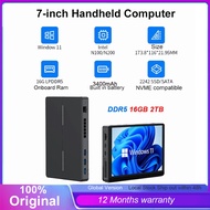 7 inch Handheld Computer Alder Lake N200 WINS 11 16GB DDR5 4800Mhz 512GB SSD Touch Screen WiFi6 PC