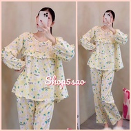 [HCM] Đồ bộ tole nữ bộ lanh mặc nhà quần dài áo tay dài phom babydoll SHOP5SAO (40-75kg)