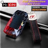 [Mr.Key] Volkswagen Carbon Fiber Car Key Shell for VW Beetle Eos Golf Jetta Polo Scirocco Tiguan Fob