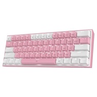 Redragon K617 FIZZ 60% Wired RGB Gaming Keyboard, 61 Keys Compact Mechanical Keyboard w/ White & Pin