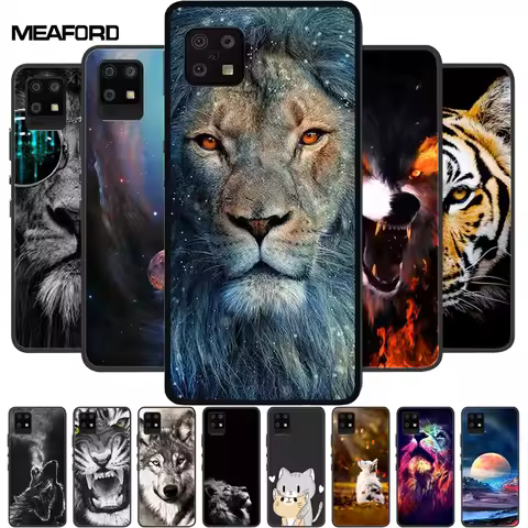 For Sharp Aquos Zero 6 Case SHG04 Wolf Lion Soft TPU Silicone Covers for Sharp Aquos Sense 6 Case Sh