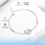 Blue Peach LT Blue Glitter Moon V3 LT666 Silver Bracelet