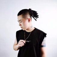 [Whole Head 30 Pieces] African Dirty Braids Men Hip Hop hiphop Short Dirty Braids Hair Extension Wig