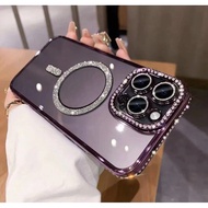 High Quality Diamond Magnetic For i-Phone 15/15 Plus/15 Pro/15 Pro Max/14/14 Pro/14 Pro Max Protect