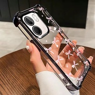 TEMU Shockproof Phone Case With A Pink Bowknot Design For The For Oppo A5x, Featuring Electroplated 