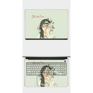 Model Girl - Pre-Cut Laptop Skin Stickers - For Laptops