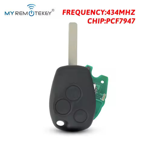 MYREMOTEKEY Remote key for Renault Clio Kangoo Modus Master Twingo 2006-2012 3 button 434mhz VA6 bla