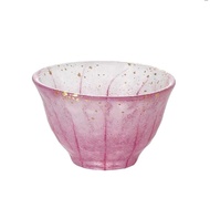 日本製 Aderia 石塚硝子 庄內 Craft 金箔花瓣清酒杯 梅
