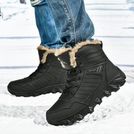 -30℃ Snow Boots Men Ankle Boots Anti-Slip Outdoor Winter Keep Warm Hiking Boots Waterproof Thickened