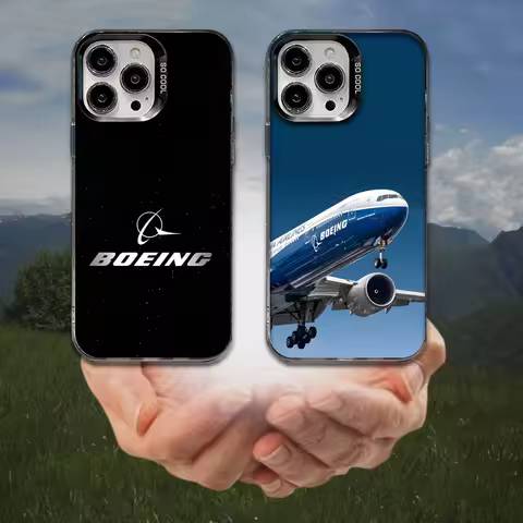B-BoeingS 777 Top Airplane Phone Case For iPhone 16,15,14,13,12,11,8,7,Pro,Max,Plus,Mini,XS,SE Anti