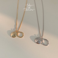 She with Cheewa | silver925 | double circle necklace สร้อยคอเงินแท้ มินิมอล ห้อยจี้ 2 ชั้น สามารถจัดให้ซ้อนกัน หรือแยกกันก็ได้น้า น่ารักทั้ง 2 แบบ