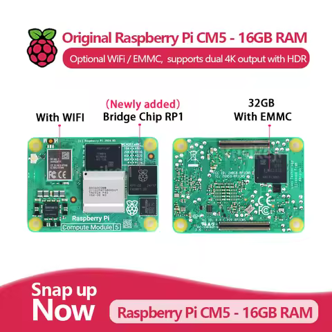 Original Raspberry Pi Compute Module 5 CM5 module with 16GB RAM, optional WiFi / EMMC, CM5116064 CM5