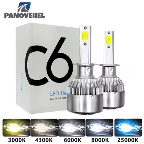 PANOVEHEL Led Headlight Hulbs H7 LED H1 H3 Car Lights H4 880 H11 HB3 9005 9006 H13 3000k 6000K 72W 1