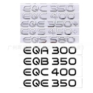 3D ABS EQ Letter Emblem Sticker For Mercedes Benz EQ50 EQA250+ EQB260 EQC400 EQE350+ Rear Trunk EV B
