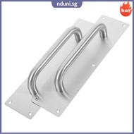 💍 2Pcs Door Pull and Push Plate Handles for Commercial Use Silver Shed Handle 11.8x3.1x0.6in