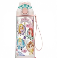 One-Push Straw Bottle Water Bottle 630ml Transparent PSHPO6 Disney Princess