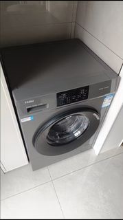 海爾washing machine大眼仔洗衣機 變頻智能烘干 空氣洗除蟎超薄升級#洗衣機