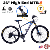 26 TANK High Quality 26 inci Mountain Bike with Suspension Lock Fork 21 speed MTB Bicycle with Free Bottle Holder TANK