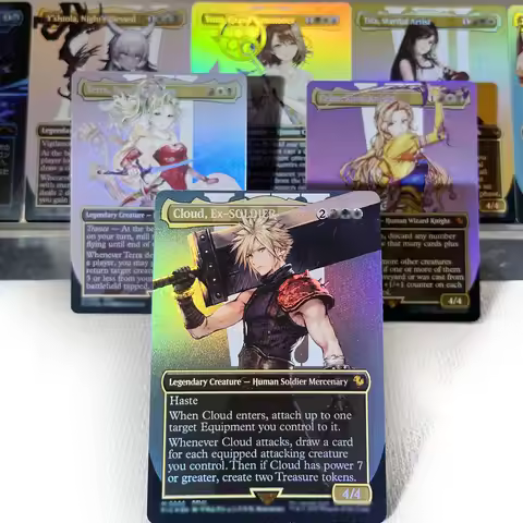 FIN FOIL4-01 Tcg proxy magic cards Cloud, Midgar Mercenary Summon Bahamut Vivi Ornitier Buster Sword