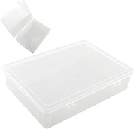 MAHAVIMOKSA Rectangle Clear Plastic Box Storage Organizer Box for DIY Craft Accessories Beads Jewelr