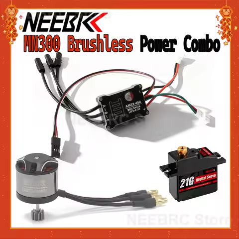 1/12 RC Car Crawler MN300 2322 2600KV 3500KV Brushless Motor AM32 45A Metal ESC 21g Servo for Tank 3