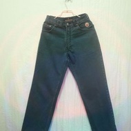 三件7折🎊 Trussardi 牛仔褲 長褲 藍綠色 極稀有 義大利製 老品 復古 古著 Vintage