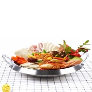 Korean stainless steel shallow hot pot, high quality 304 stainless steel lidless hot pot