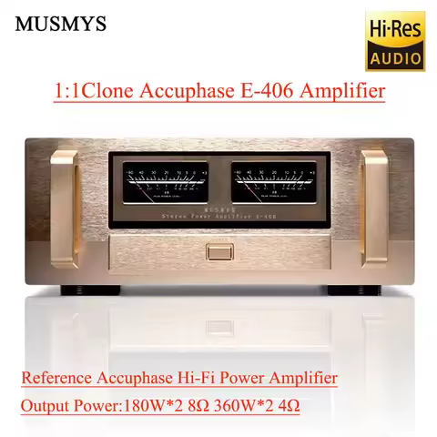 MUSMYS-Reference Accuphase E-406 Class A and B High Power Amplifier Home Audio HiFi Post Amplifier 3