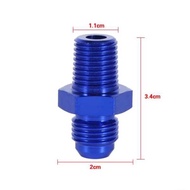 Aluminum Alloy Car AN4 AN6 To NPT 1/4" Fuel Oil Fittings Straight Adaptor Blue