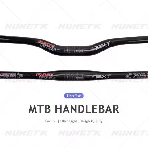 Race Face MTB Handlebar 3K Gloss Full Carbon Fibre Mountain Bike Handlebar Flat/Rise Handlebar For 3