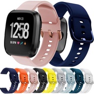 適用Fitbit Versa lite/ versa2 三星鐵扣硅膠表帶運動腕帶手表帶