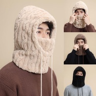 Men's Neck And Ear Protection 3-piece Set Winter Hat Neck Warmer Cold-proof Combination Scarf C5