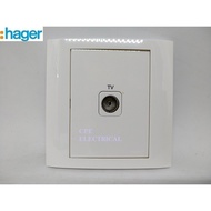 Hager STYLEA WXETV75 1 Gang TV Coaxial Outlet