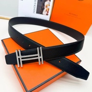 HERMES2424 Men's New Style Cowhide Belt Casual Letters