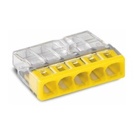 Wago ข้อต่อเชื่อมสายไฟ Splicing Connecter 5ช่อง ของแท้ 100% [2273-205]