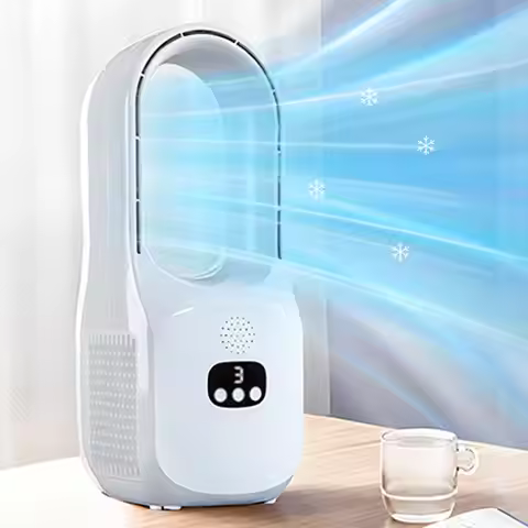 Bladeless Fan for Bedroom 120 Degree Oscillating Portable Circulator with 3 Speeds Multi-Functional 
