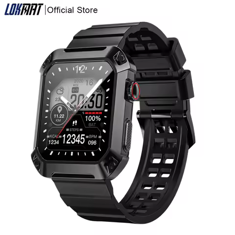 LOKMAT OCEAN 2 Pro Smart Watch Waterproof Bluetooth Calls Smartwatches 1.85 inch Touch Screen Heart