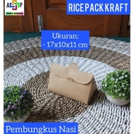Kraft Rice Pack UK: 17x10x11 cm (Laminated) Foldable Rice Wrapping Paper/