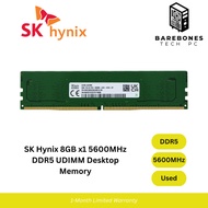 USED SK Hynix 8GB x1 5600MHz DDR5 UDIMM Gaming | Editing | Office Ram Stick | Desktop Memory