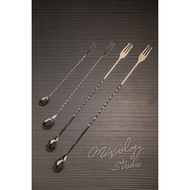 YUKIWA Bar Fork Spoon (39cm) -Right Hand Convenient Design/Extremely High Density Thread/Super Long 