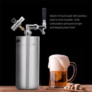 new Stainless Steel Mini Beer Barrel: Enjoy Homebrewed Beer with this 3-Gallon (5L) Mini Keg Dispenser and Pressure Gauge