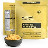 Nutrient Survival Whole Egg Powder 60 Cage Free Eggs | 13g Protein, Gluten Free, Soy Free, Resealabl