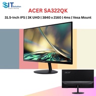 ACER U SA322QK LTRASLIM Monitor 31.5"/3840X2160/4MS/60HZ/HDMI/DP/SPK/VA/3YW